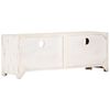 vidaXL Comodă TV, alb, 110x30x40 cm, lemn masiv de acacia