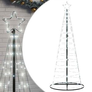 vidaXL Pom de Crăciun LED 200 LED-uri Alb Rece 180 cm