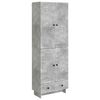 vidaXL Set de Dulapuri 2 pcs Gri Beton 66 x 34,5 x 95 cm