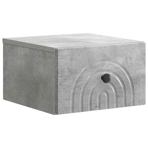 vidaXL Dulap de noapte suspendat cu sertar Gri Beton 33 x 34,5 x 20 cm