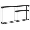 vidaXL MasaConsole Stejar Negru 146 x 22.5 x 75 cm Lemn compozit