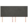 vidaXL Tăblie de pat cu aripioare gri &icirc;nchis 163x16x118/128 cm catifea