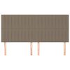 vidaXL Tăblie de pat gri taupe 180x5x118/128 cm, material textil