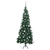 vidaXL Pom de Crăciun Artificial pentru Colț Verde 180 cm PVC și Metal
