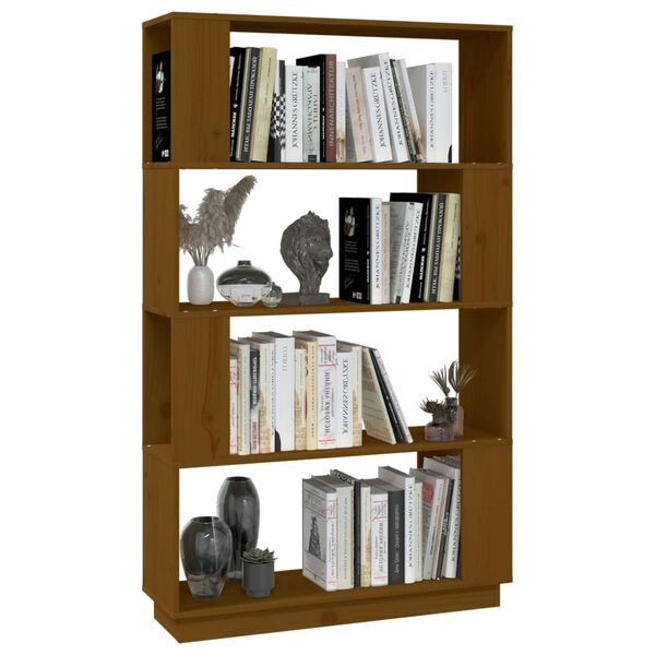 vidaXL Bibliotecă/Separator cameră maro miere, 80x25x132 cm lemn pin