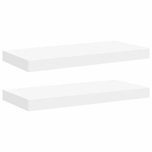 vidaXL Rafturi de perete suspendate, 2 buc., alb, 50x23,5x3,8 cm, MDF