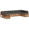 vidaXL Set de canapele de exterior 10 buc. Natural și Antracit