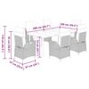 vidaXL Set mobilier de grădină cu perne, 7 piese, negru, poliratan