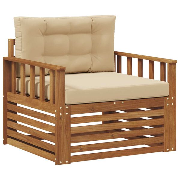 vidaXL Set de canapele de exterior Lemn de acacia solid și poliester