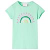 vidaXL Tricou pentru copii, verde strălucitor, 92