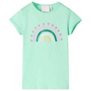 vidaXL Tricou pentru copii, verde strălucitor, 92