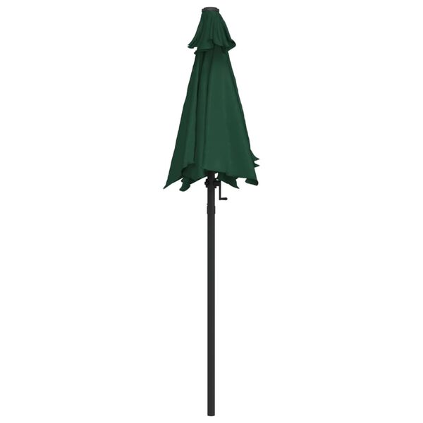 vidaXL Umbrelă de soare, verde, 200 x 224 cm, aluminiu
