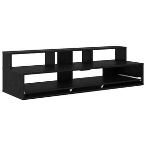 vidaXL Birou de studio Stejar Negru 110 x 42,5 x 36 cm Lemn prelucrat