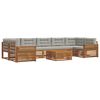 vidaXL Set de canapele de exterior 8 pcs Gri natural și deschis