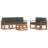 vidaXL Set de canapele de exterior 6 buc. Natural și Antracit