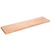 vidaXL Blat de baie, maro deschis, 120x30x(2-4) cm, lemn masiv tratat