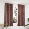 vidaXL Draperii opace 2 buc. roz antichizat 140x175 cm catifea c&acirc;rlige