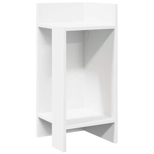 vidaXL Masă laterală cu poliță albă 25,5x27x60 cm