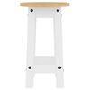 vidaXL Set mobilier de bar, 3 piese, alb, lemn masiv de pin