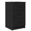 vidaXL Dulap de noapte Negru 38 x 38 x 66 cm Lemn prelucrat