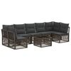 vidaXL Set de canapele pentru grădină 8 pcs Gri poliratan