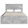 vidaXL Cadru de pat cu headboard Beton 120 x 200 cm Lemn compozit
