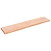 vidaXL Blat de baie, maro deschis, 140x30x(2-4) cm, lemn masiv tratat