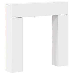 vidaXL Cadru pentru șemineu Alb 102 x 18 x 100,5 cm Lemn prelucrat