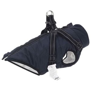 vidaXL Haina pentru C&acirc;ini Albastru marin L24 Fleece și poliester