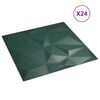 vidaXL Panouri de perete 24 pcs Verde 50 x 50 cm Spumă XPS