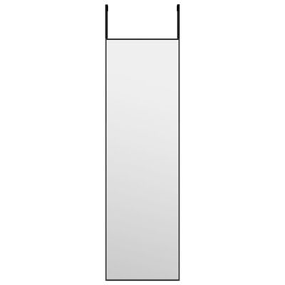 vidaXL Oglindă pentru ușă, negru, 30x100 cm, sticlă și aluminiu