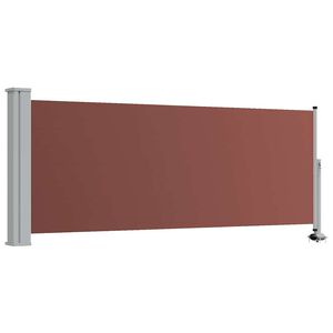 vidaXL Copertină laterală retractabilă de terasă, maro, 100 x 300 cm