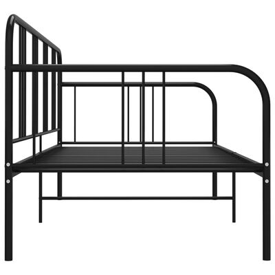 vidaXL Cadru de pat canapea, negru, 90 x 200 cm, metal