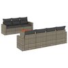 vidaXL Set canapele de grădină cu perne, 8 piese, gri, poliratan