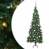 vidaXL Pom de Crăciun Artificial pentru Colț Verde 180 cm PVC și Metal
