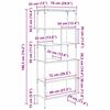 vidaXL Bibliotecă Lemn Vechi 76 x 33 x 188,5 cm Lemn compozit