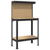 vidaXL Banc de lucru Negru 81 x 41 x 145 cm Lemn aranjat și metal