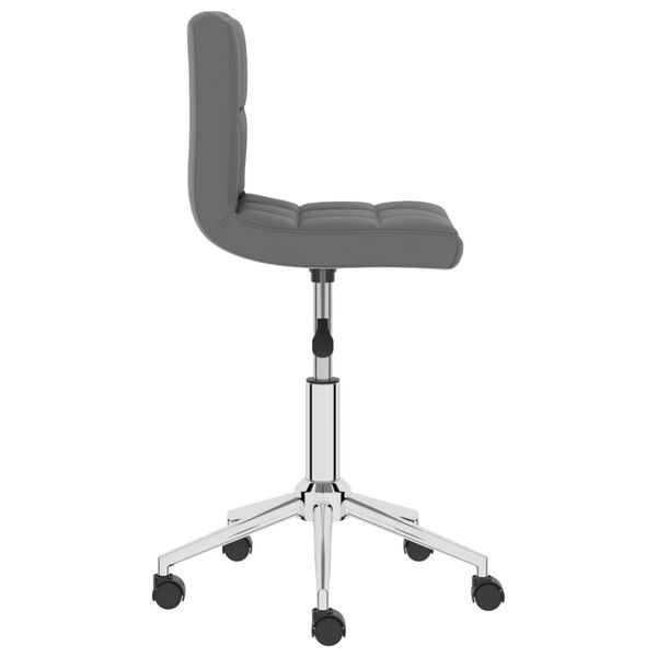 vidaXL Scaune de sufragerie pivotante, 6 buc., gri, piele artificială