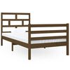 vidaXL Cadru de pat Single, maro miere, 90x190 cm, lemn masiv