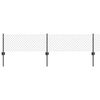 vidaXL Gard cu St&acirc;lp Gri 0,4 x 10 m Oțel și PVC