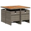 vidaXL Set mobilier grădină cu perne, 9 piese, gri, poliratan