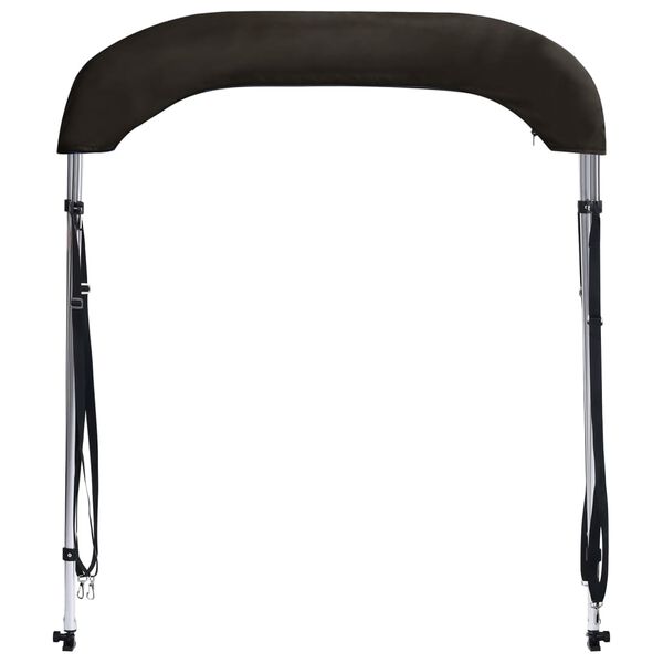 vidaXL Parasolar barcă Bimini cu 2 arcuri, negru, 150x120x110 cm