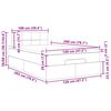 vidaXL Cadru de pat otoman cu saltea crem 120x200cm stofa