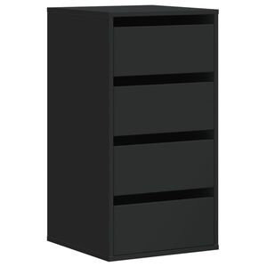 vidaXL Dulap colț cu sertare negru 40x41x76 cm lemn prelucrat