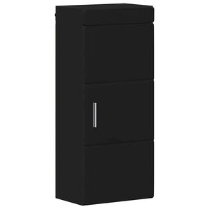 vidaXL Dulap de perete pentru baie TULUM Negru 37 x 24,5 x 86 cm