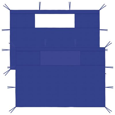 vidaXL Pereți laterali foișor cu ferestre, 2 buc., albastru, 4x2,1 m