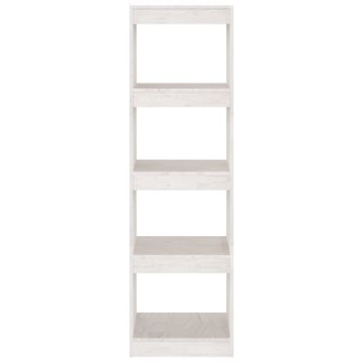 vidaXL Bibliotecă/Separator cameră, alb, 40x30x135,5 cm, lemn de pin