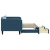 vidaXL Pat de zi cu extensie și sertare, albastru, 90x200 cm, catifea