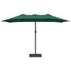 vidaXL Parasol de Grădină Verde 385 x 209 x 244 cm Poliester