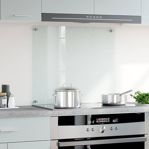 vidaXL Panou antistropi bucătărie transparent 70x60 cm sticlă securiz.